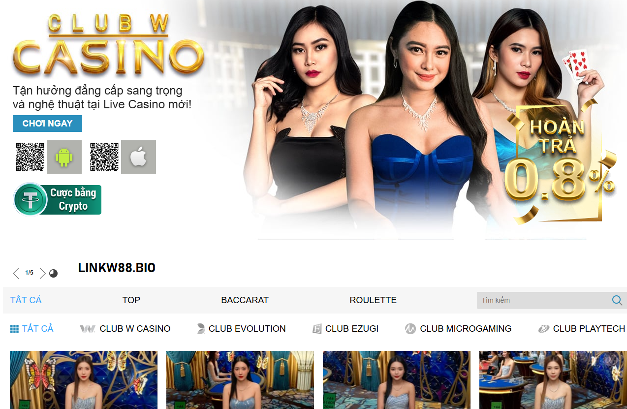 Sảnh Casino trực tuyến W88